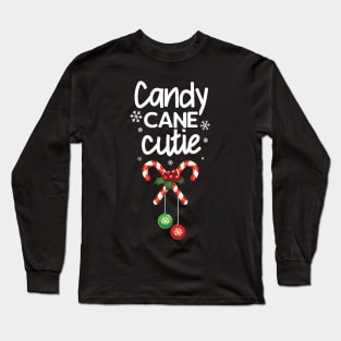 Candy Cane Cutie Funny Christmas Candy Cane Lovers Lollipop Long Sleeve T-Shirt